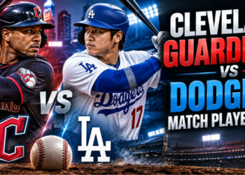 cleveland guardians vs dodgers match player stats